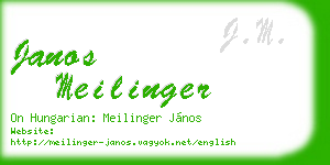 janos meilinger business card